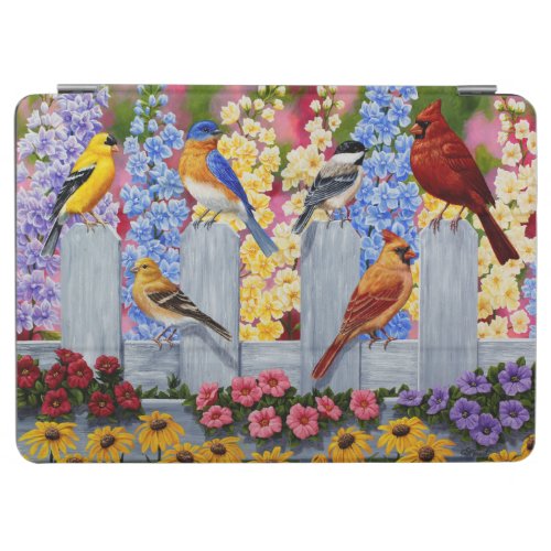 Colorful Spring Birds Garden Party iPad Air Cover