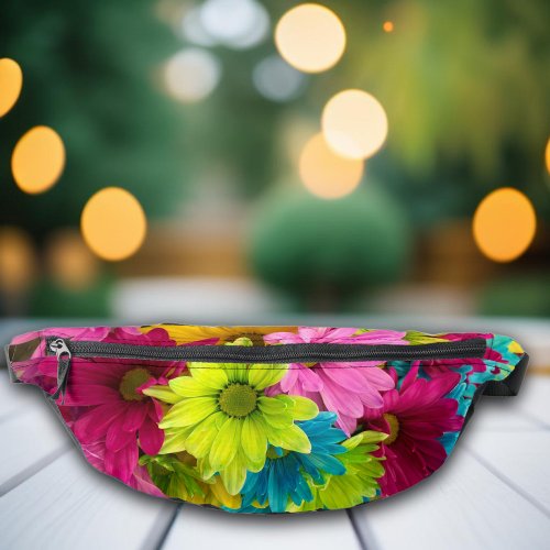 Colorful Spring Daisies Floral  Fanny Pack