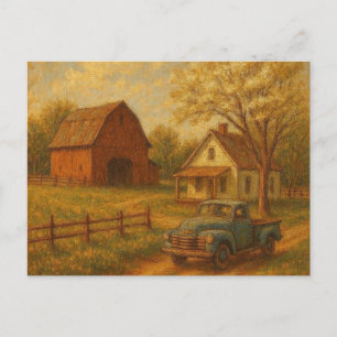 Colorful spring/Easter vintage patchwork quilt Holiday Postcard