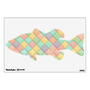Colorful spring/Easter vintage patchwork quilt Wall Decal