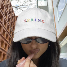 Colorful SPRING Embroidered Baseball Cap