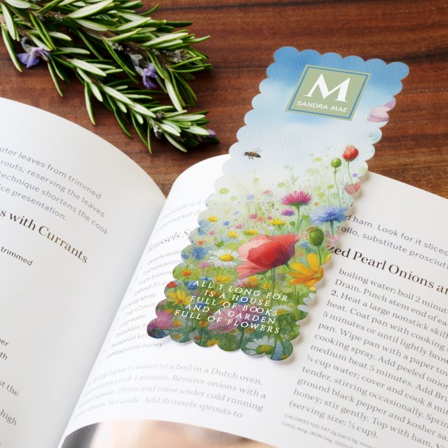 Colorful Spring Fieldflowers Floral Watercolor Art Bookmarks (Book)