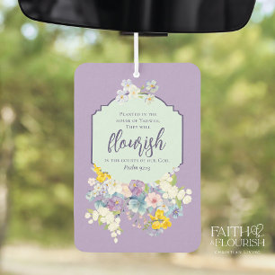 Colorful Spring Floral Bible Scripture Air Freshener