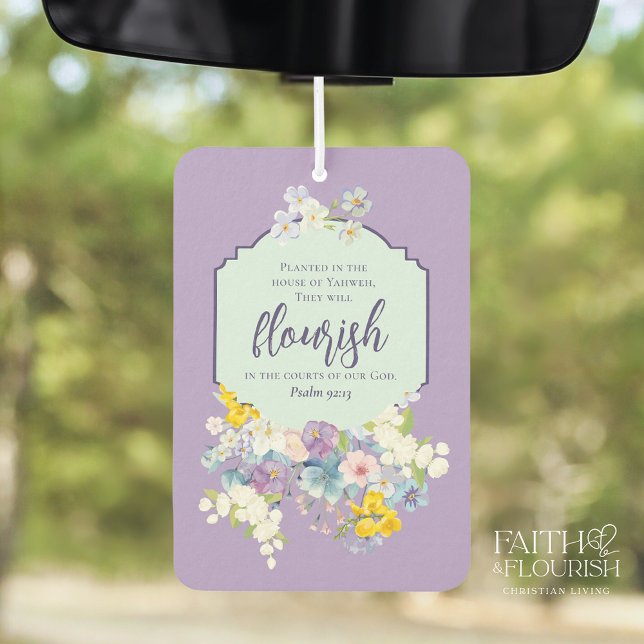 Colorful Spring Floral Bible Scripture Air Freshener (Creator Uploaded)