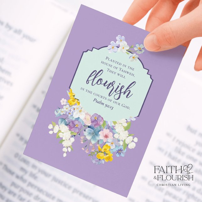 Colorful Spring Floral Bookmark Bible Scripture Advice Card (Creator Uploaded)