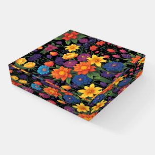 Colorful spring floral design paperweight