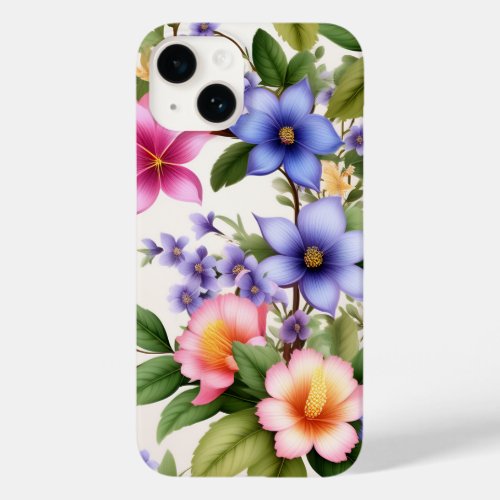 Colorful Spring Floral Pattern Elegant Flower Art  Case_Mate iPhone 14 Case