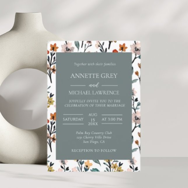 Colorful spring Floral Wedding Invitation (Creator Uploaded)