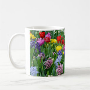 Colorful spring flower garden coffee mug