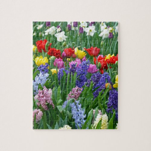 Colorful spring flower garden jigsaw puzzle