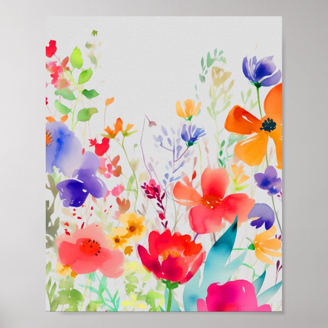Colorful Spring flower Poster (Front)
