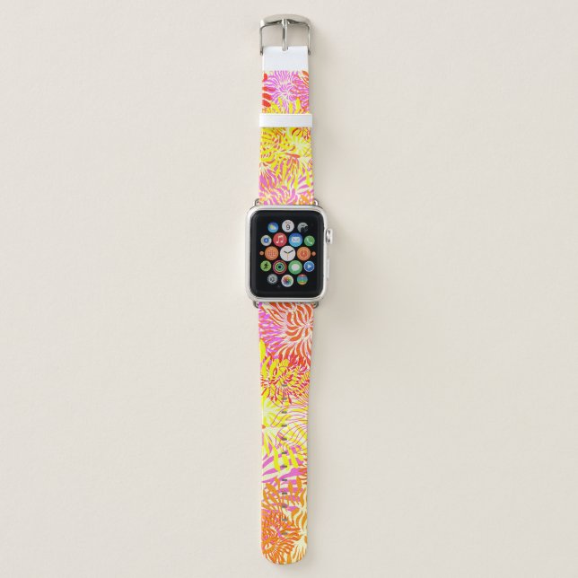 Colorful Spring Flowers Apple Watch Band (Front)