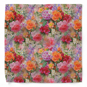 Colorful Spring Flowers Bandana
