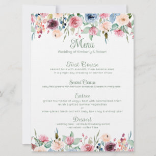 Colorful spring flowers border invitation