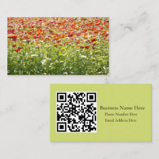 Colorful Spring Flowers Business Card
