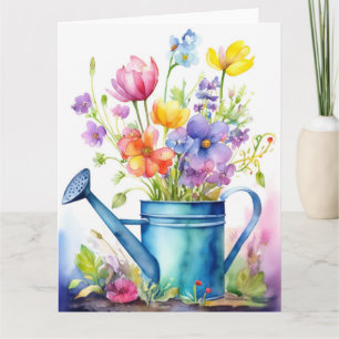 Colorful Spring Flowers  Card