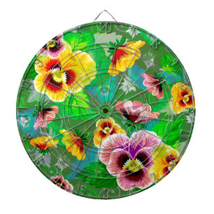 Colorful Spring Flowers Design Dartboard