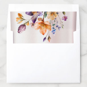 Colorful Spring Flowers Envelope Liner