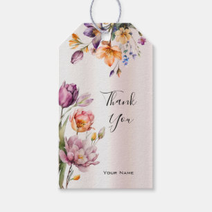 Colorful Spring Flowers Gift Tag