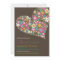 Colorful Spring Flowers Heart Bridal Shower Invite
