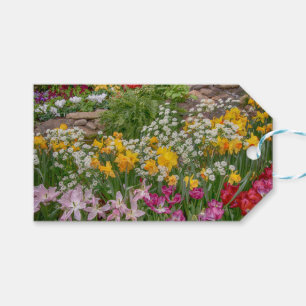 Colorful Spring Flowers in full bloom Gift Tags