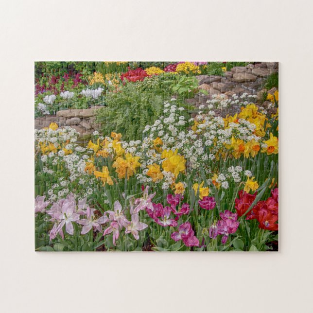 Colorful Spring Flowers in full bloom Jigsaw Puzzle (Horizontal)