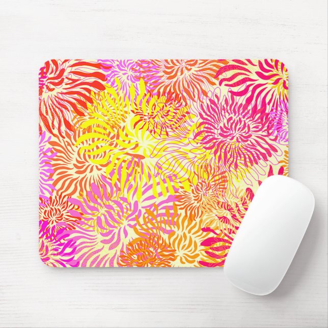 Colorful Spring Flowers Mouse Pad (With Mouse)