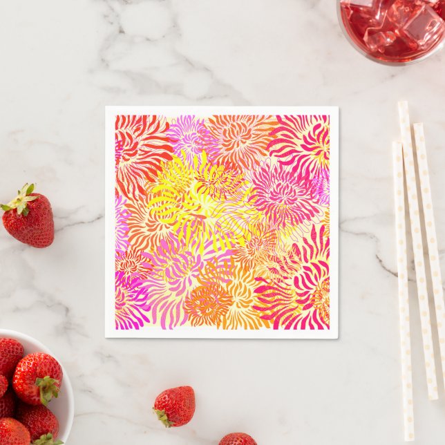 Colorful Spring Flowers Napkins (Insitu)