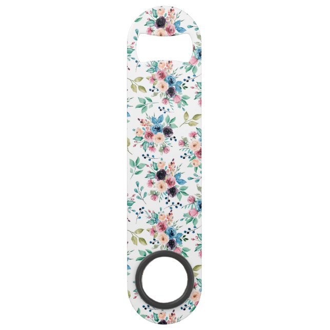 Colorful spring flowers pattern bar key (Front)
