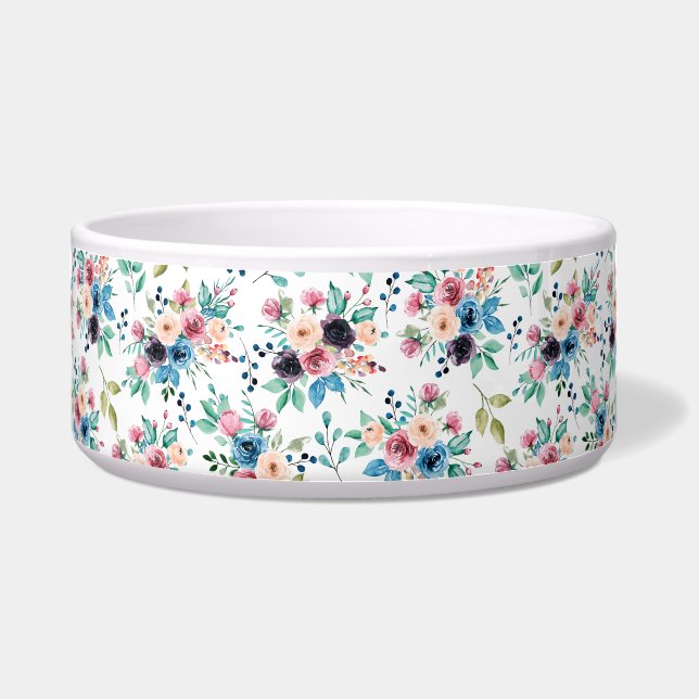 Colorful spring flowers pattern bowl (Front)