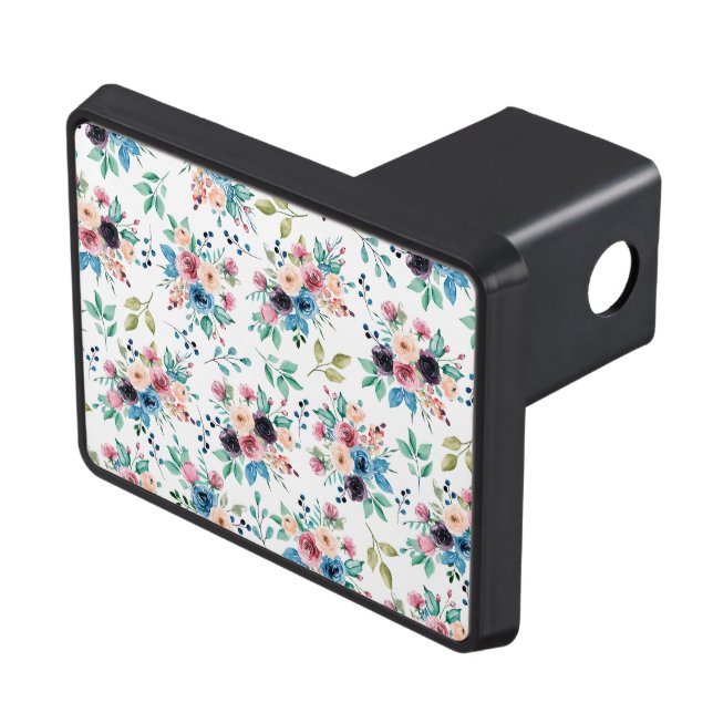Colorful spring flowers pattern hitch cover (Top Right)
