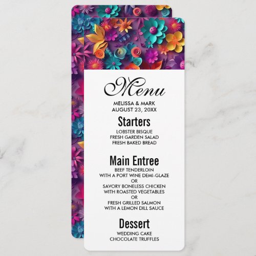 Colorful Spring Flowers Pattern Invitation