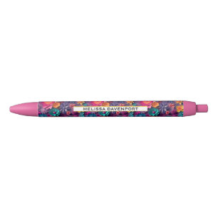 Colorful Spring Flowers Pattern Pen