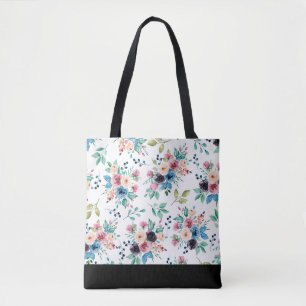 Colorful spring flowers Pattern Tote Bag