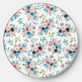 Colorful spring flowers pattern wireless charger  (Front)