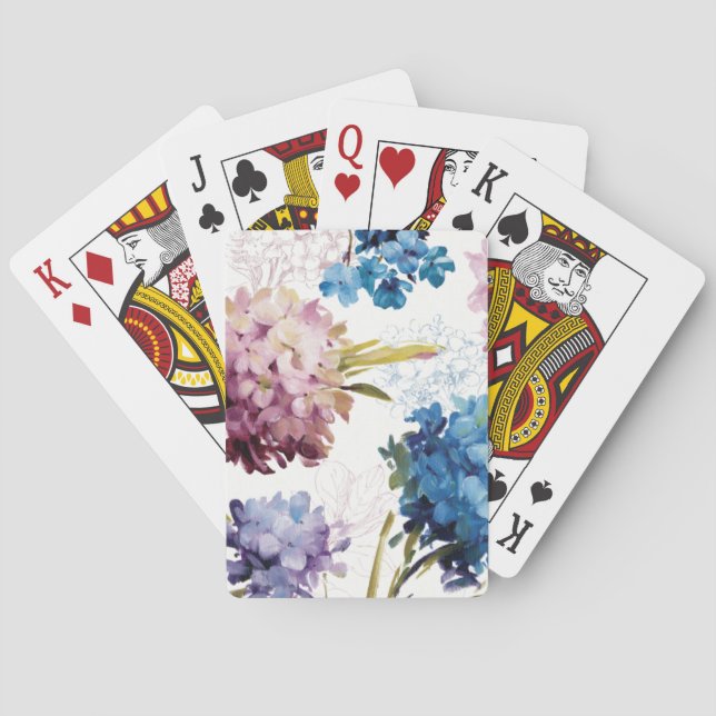 Colorful Spring Flowers Poker Cards (Back)