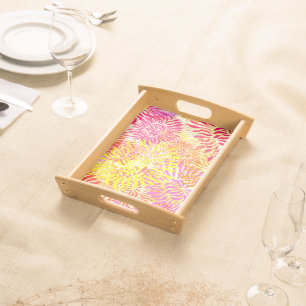 Colorful Spring Flowers Serving Tray