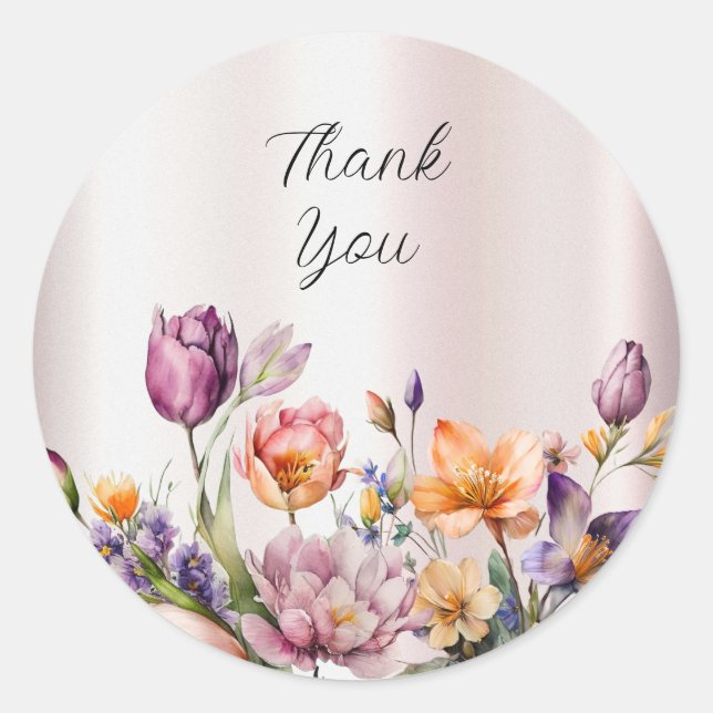 Colorful Spring Flowers Sticker (Front)