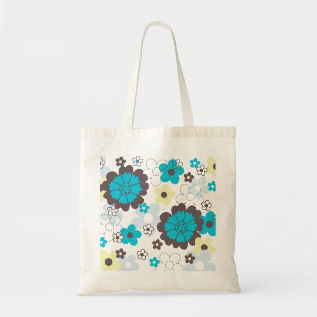 Colorful spring flowers tote bags (Front)