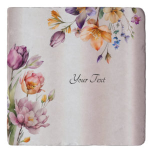 Colorful Spring Flowers Trivet