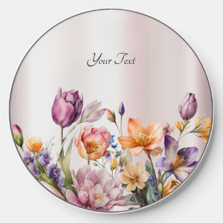 Colorful Spring Flowers Wireless Charger