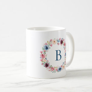 Colorful Spring Flowers Wreath Coffee Mug