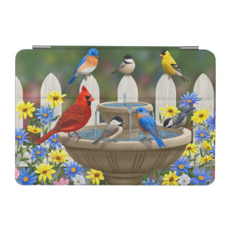 Colorful Spring Garden Bird Bath iPad Mini Cover