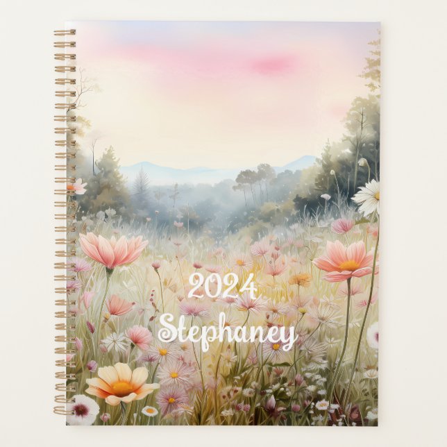 Colorful Spring Meadow  Planner (Front)
