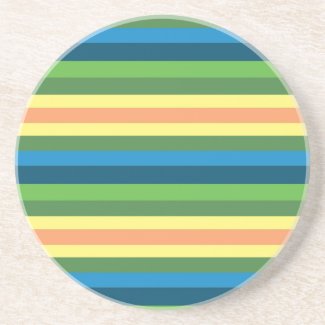 Colorful Spring Mood Lines Coasters
