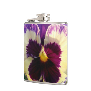 colorful spring Pansy Flask