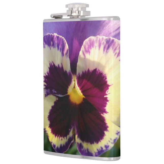 colorful spring Pansy Flask (Left)