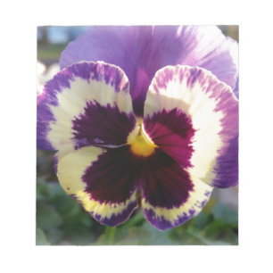 colorful spring Pansy Notepad