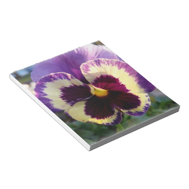 colorful spring Pansy Notepad (Angled)