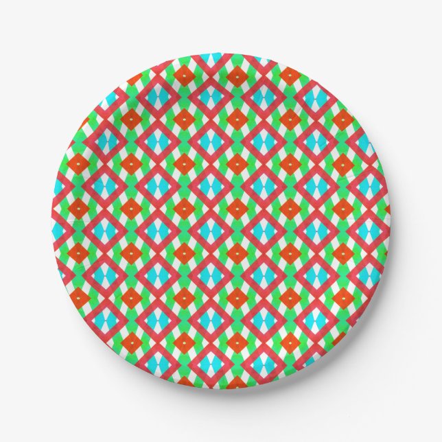Colorful spring paper plates (Front)